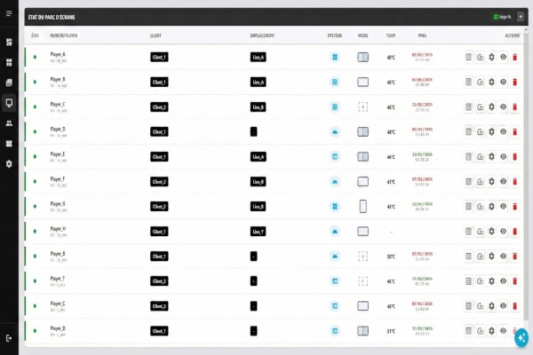 Résultat de diffusion sur totem vidéo LED en restaurant
