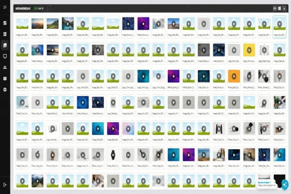 Import de médias par glisser-déposer sur le logiciel d'affichage
