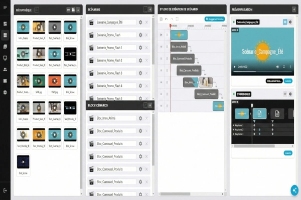 Planification calendaire des playlists sur écran géant LED