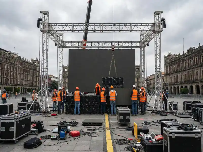 Structure technique échafaudage pour écran géant LED homologuée BVCTS