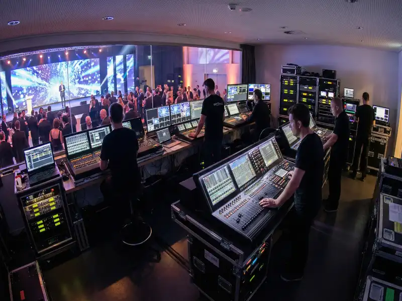 Console de mixage numérique Yamaha en régie son live