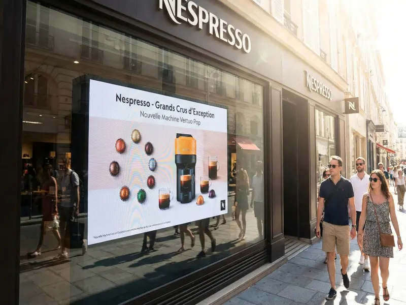 Comparatif technologie LED et LCD pour vitrine magasin