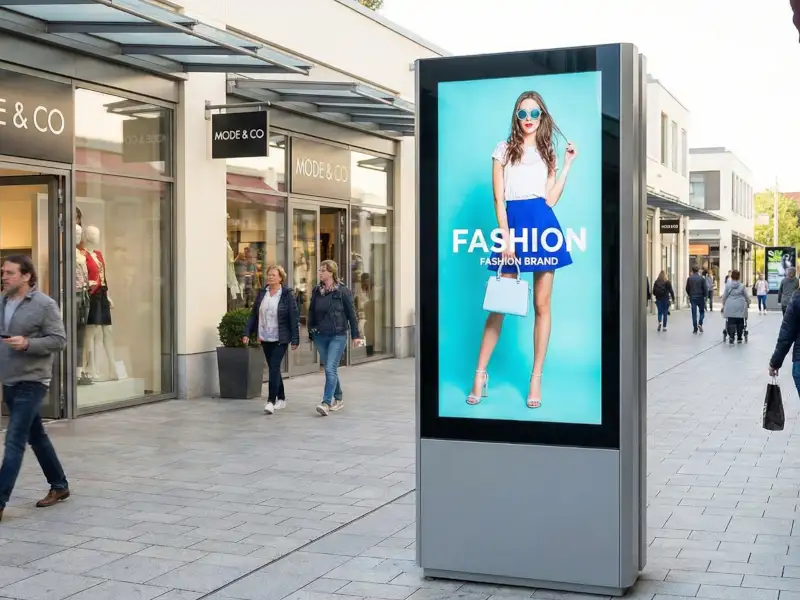 Totem LED design premium aluminium et verre trempé